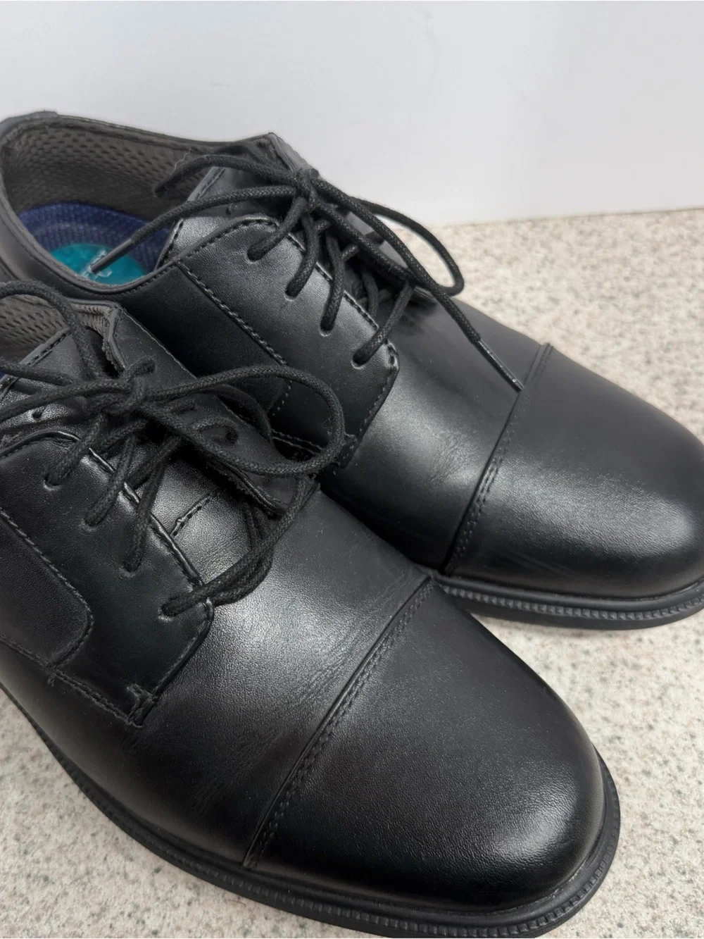 NUNN BUSH Comfort Gel Leather Oxford Walking Shoes - Men's Size 8.5 - Black